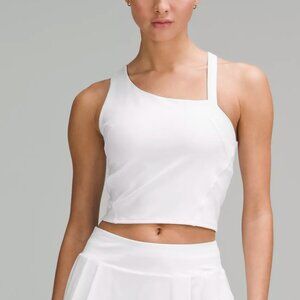 Lululemon Everlux Asymmetrical Tennis Tank Top | Size 8 | White